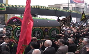 در و دیوار شهر در سالروز شهادت مادر مهربانی‌ها سیاه‌پوش شد + فیلم