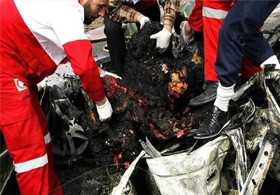 تصاویر دلخراش از حادثه جاده سلماس (16+)