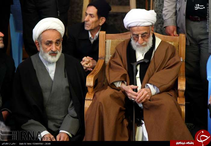 عکس/آیت الله جنتی در سوگ همسر