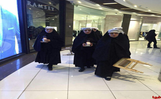 رژه دختران پوشیه&zwnj;پوش در پاساژ شمال تهران +عکس