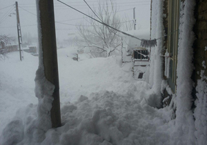 جمعه برفی در روستای سه کانی اشنویه + تصاویر