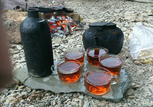 لذت چای آتشی بعد از کار + تصاویر