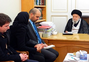 ديدار وزير مختار و دبير اول سفارت آلمان با  آيت الله  موسوى اردبيلى