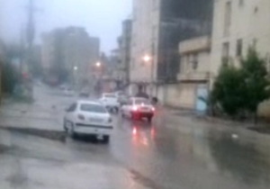 فیلمی از شدت بارش در بندرعباس