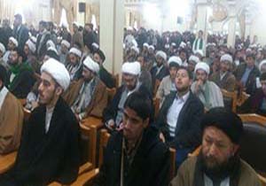 تجمع حوزويان مشهد در دانشگاه علوم اسلامی رضوی +تصاویر