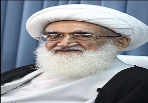 دیدارسردار مومنی با آیت الله نوری همدانی مرجع تقلید شیعیان