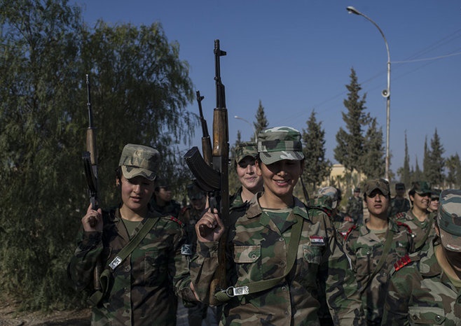زنان تکاور ارتش سوریه+عکس