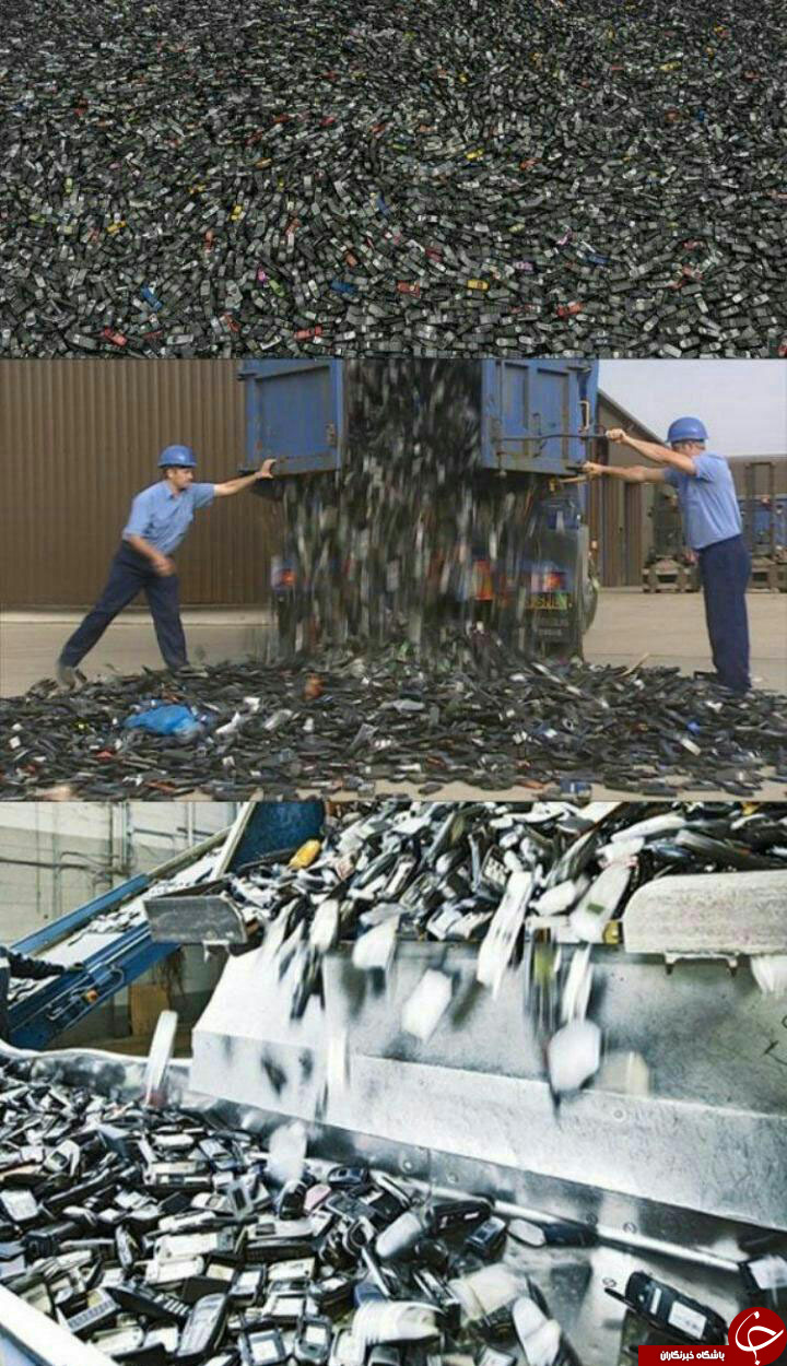 محل جمع آوری گوشی های فرسوده در آمریکا+عکس