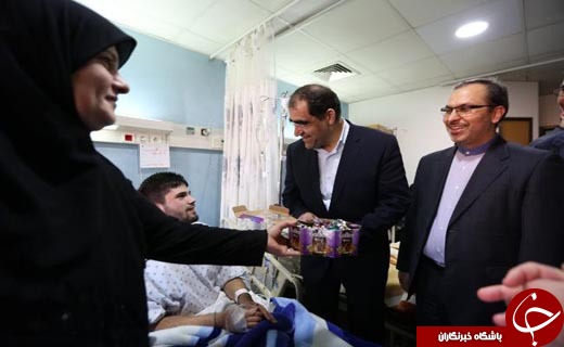 ملاقات هاشمی با مجروحان نبرد با داعش + تصاویر