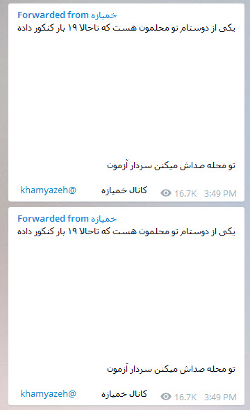 در کانال تلگرامی ضرغامی چه می گذرد+ تصاویر