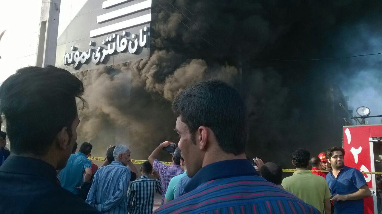 آتش سوزی در یک واحد تولید نان