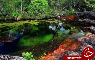 رودخانه رنگین کمان واقع در کلمبیا