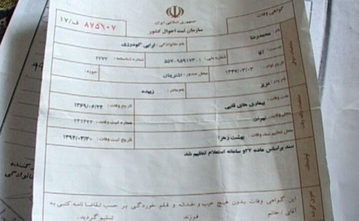 قطع یارانه شهروند در پی صدور اشتباهی گواهی فوت در تهران+ تصاویر