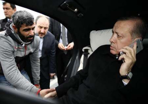 اردوغان جوانی را از خودکشی منصرف کرد