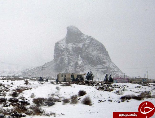سفید پوش شدن کوه های تفت یزد