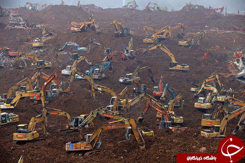 نجات حادثه دیدگان رانش زمین درچین+عکس