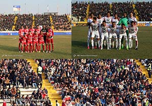 دیدار تیمهای فوتبال پرسپولیس تهران و پدیده خراسان –مشهد+تصاویر