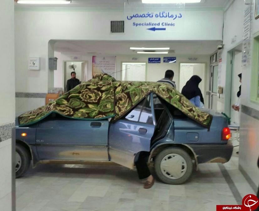 حمل نوزاد نورسیده باپراید به داخل بیمارستان