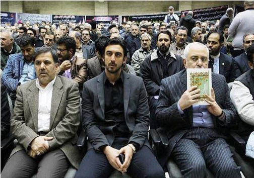 ظریف و مهدی رحمتی در یک مجلس ختم سیاسی همدیگر را ملاقات کردند