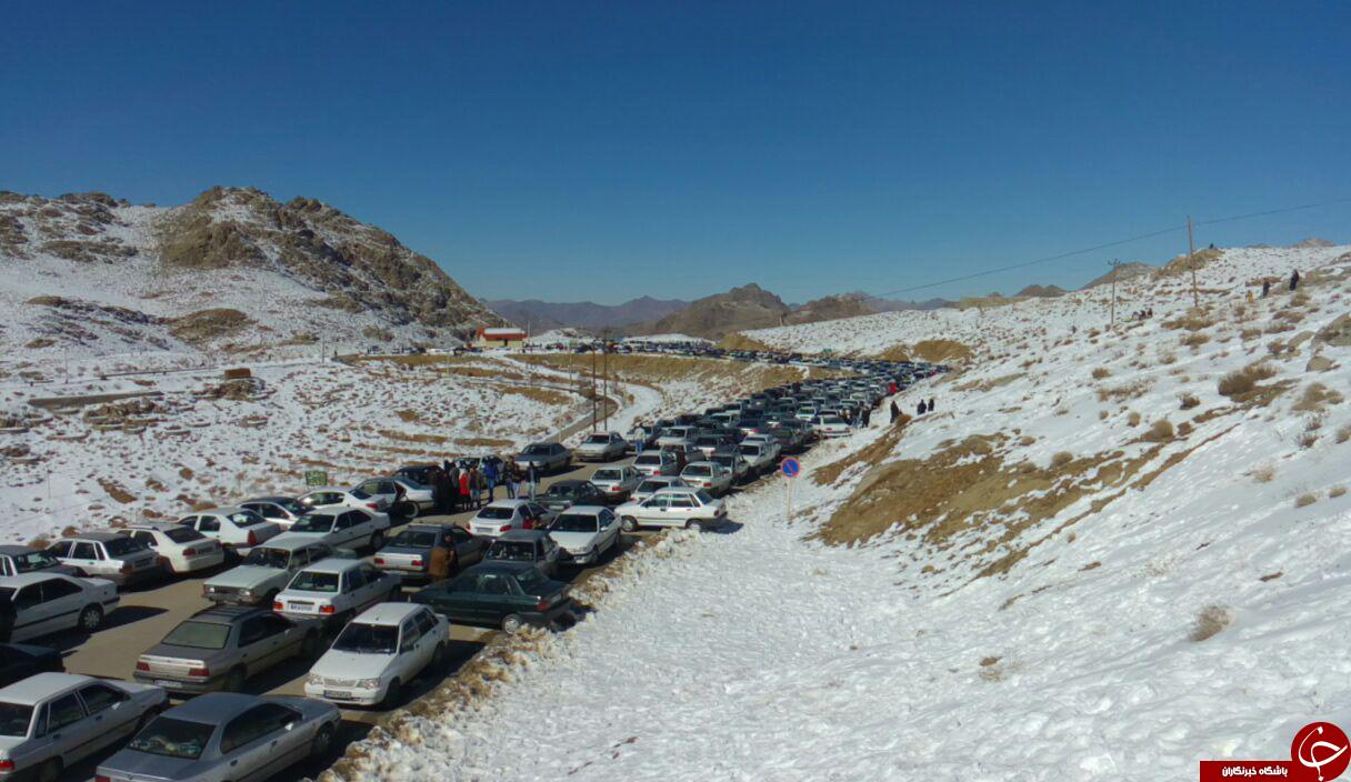 ترافیک چند کیلومتری پیست اسکی سخوید + تصاویر