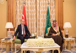 دیدار اردوغان و ملک سلمان در ریاض