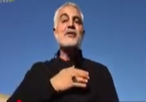 استقبال رزمندگان مدافع حرم از حاج قاسم سلیمانی + فیلم