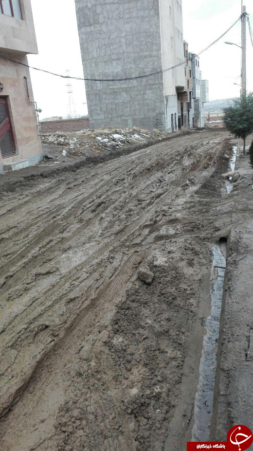 کوچه&zwnj;های گل&zwnj;آلود کوی نسترن + تصاویر