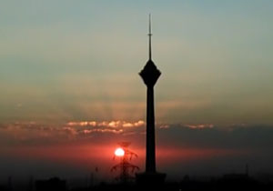 غروب زیبای خورشید در تهران + فیلم