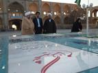 قبور مطهر شهدا و سومین شهید محراب آیت الله صدوقی  گلباران شد