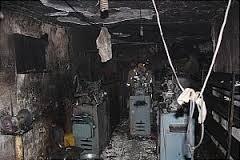 حریق در یک کارگاه تراشکاری