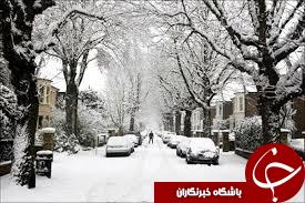 بارش باران و لغزندگی جاده ها در زنجان