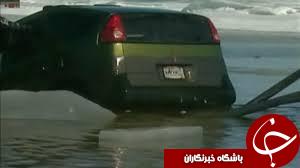 وقتی ماشین های آمریکایی هم زیر آبی  می روند+عکس