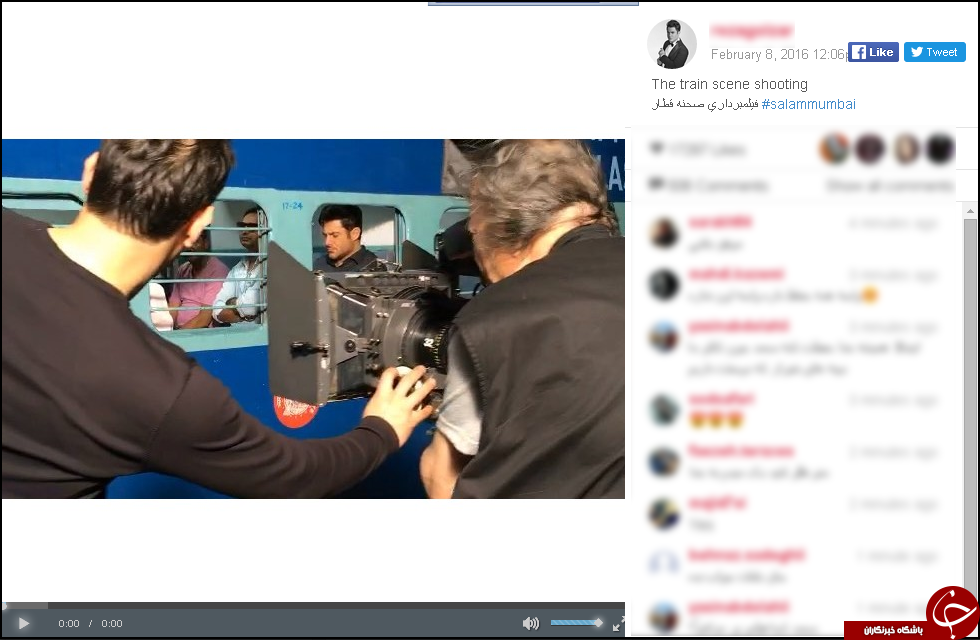 گلزار با قطار به بمبئی می رود+ اینستاپست