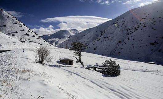 بارش برف در گلستان