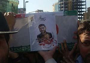 پیکرمطهر شهید مدافع حرم در کاشمر تشییع شد