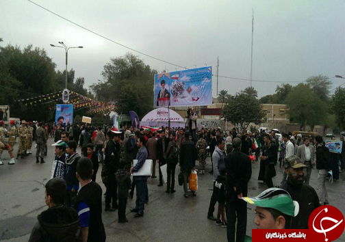 هوای بارانی خوزستان  و حضور چشم گیر مردم در فجر 94 + تصاویر