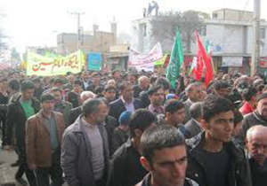 راهپیمایی مردم ولایتمدار چگنی در 22 بهمن