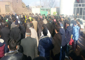 راهپیمایی 22 بهمن در روستای ولدیان + فیلم
