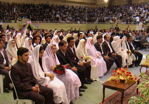 مراسم جشن ازدواج دانشجویی در دانشگاه آزاد اسلامی همدان