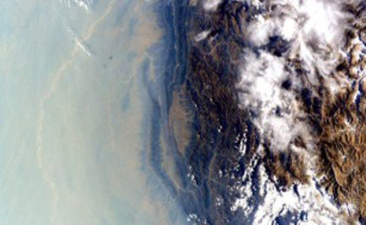 جدید ترین تصویر فضایی از آلودگی هوا در آسیا را ببینید