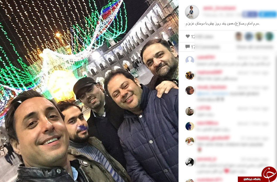 سلفی امیر حسین رستمی در حرم امام رضا ع