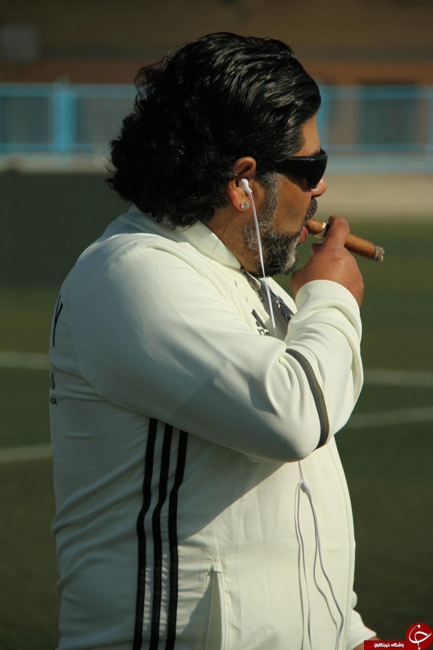مارادونا وارد قشم شد +عکس