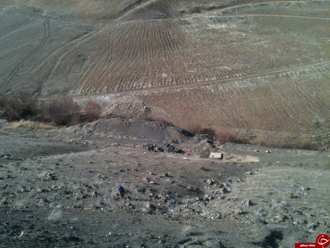 سقوط خودروی پراید به داخل دره + تصاویر