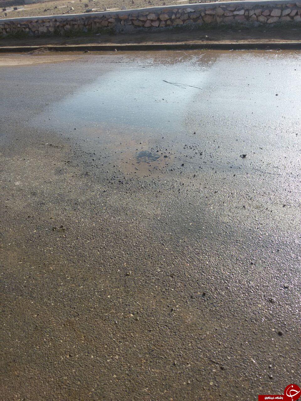 هدر رفتن آب شرب در روستای سیه باز + تصاویر