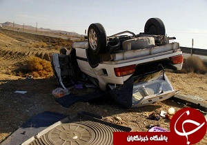 واژگونی پژو پارس در محور سمنان -تهران + تصاویر