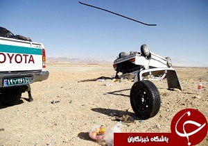 واژگونی پژو پارس در محور سمنان -تهران + تصاویر