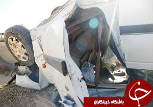 واژگونی پژو پارس در محور سمنان -تهران + تصاویر