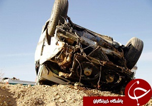 واژگونی پژو پارس در محور سمنان -تهران + تصاویر