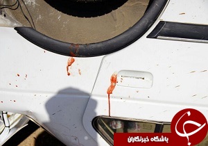 واژگونی پژو پارس در محور سمنان -تهران + تصاویر
