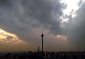 غروب زیبای زمستانی تهران + فیلم